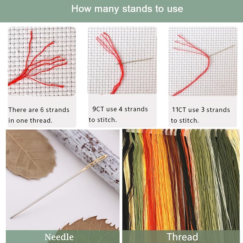 Zhenqing 8 Shades Green Gradient Embroidery Thread Set - 8 Meters Each for Hand Embroidery Sewing Crafts (Mint to Forest Ombre)(67977) - Image 5